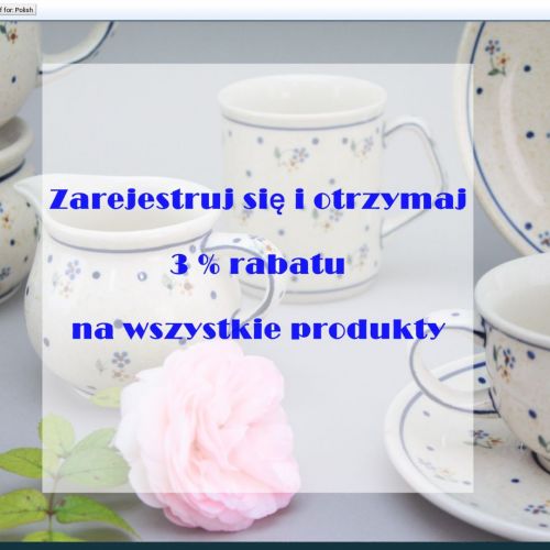 Bolesławiec - porcelana kristoff filiżanki