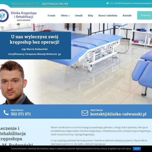 Rehabilitacja dyskopatii w Warszawie