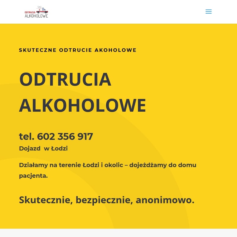 Odtrucia alkoholowe łódź wizyty domowe