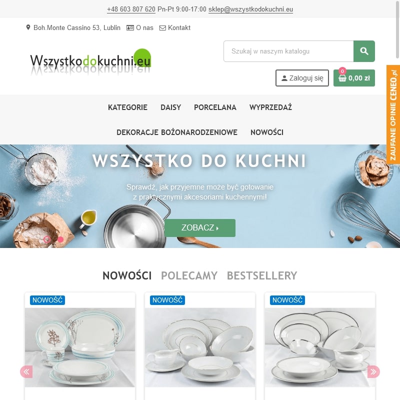 Krosno - porcelana ćmielów zestaw kawowy