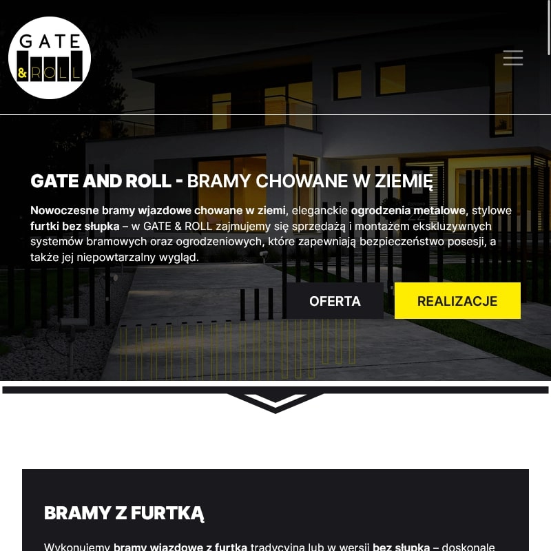 Brama wjazdowa z furtką