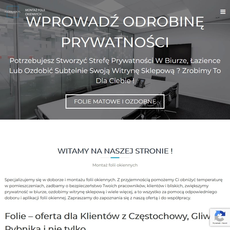 Reklamowe folie okienne w Gliwicach