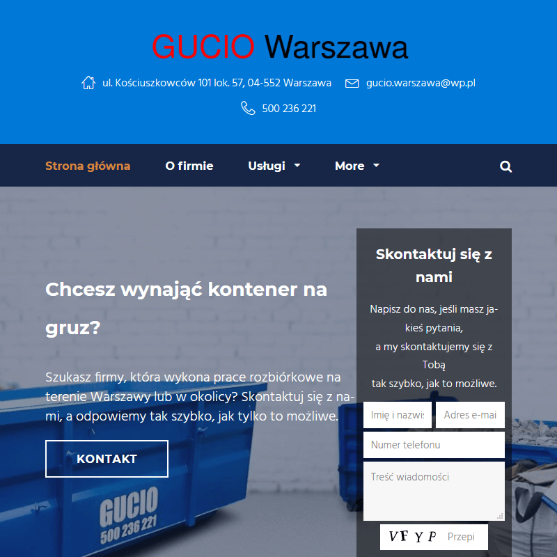 Wynajem kontenerów w warszawie w Zielonce