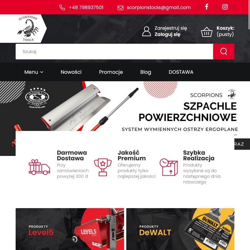 Szpachla do narożników zewnętrznych